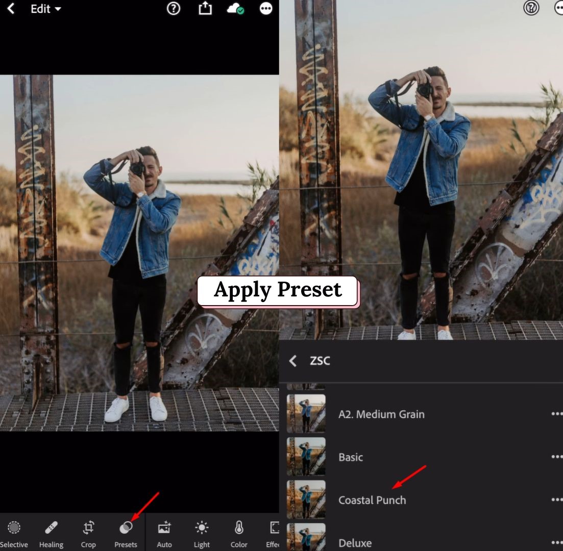 Applying Presets On Your Photo