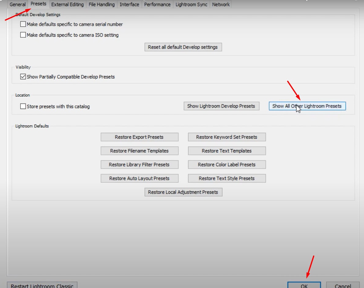 Import Presets