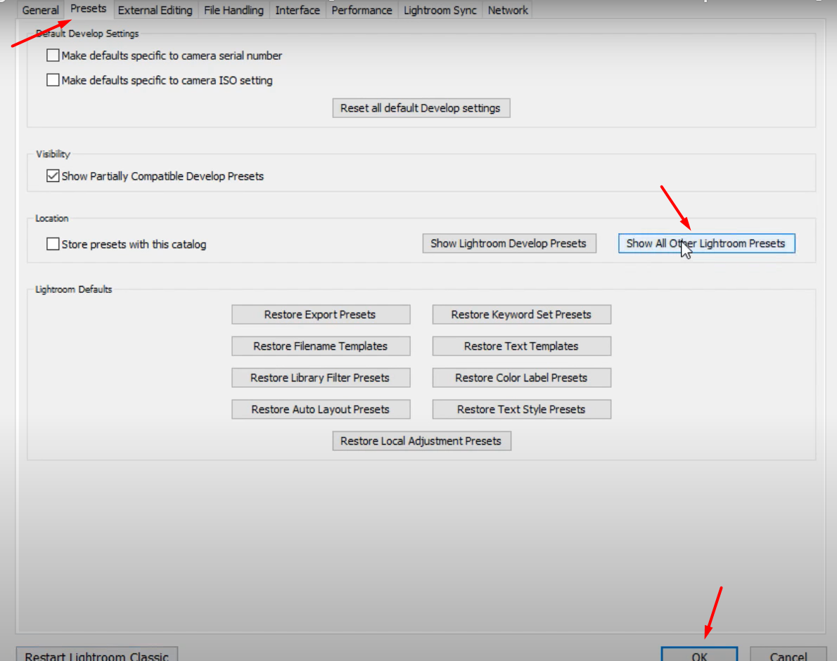 Import Presets