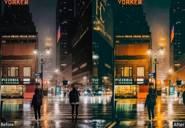 Urban Night Street