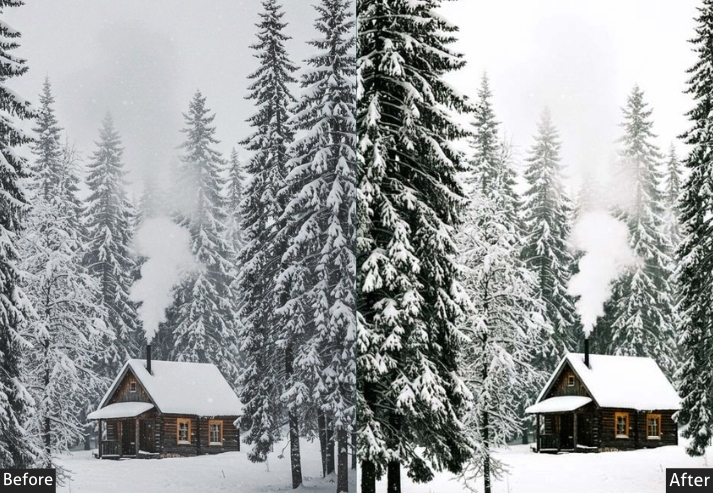 Winter Green Dark Nature