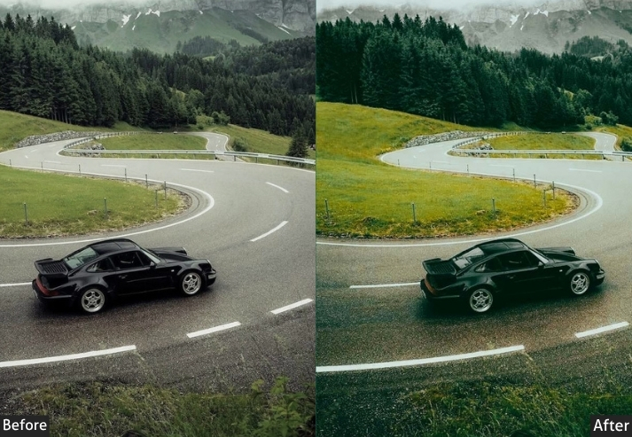 Cinematic Action Automobile