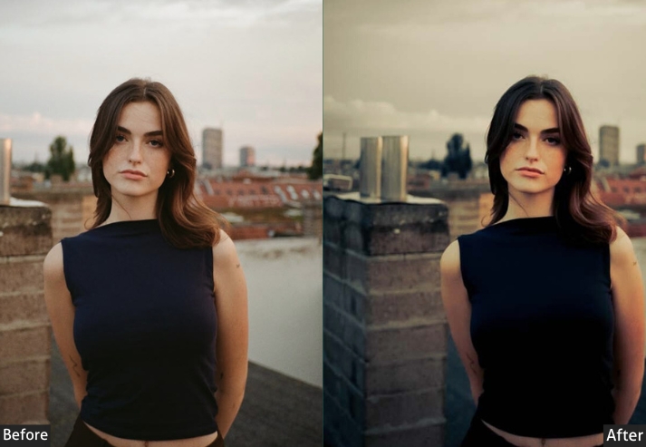 Dark Blue Portrait