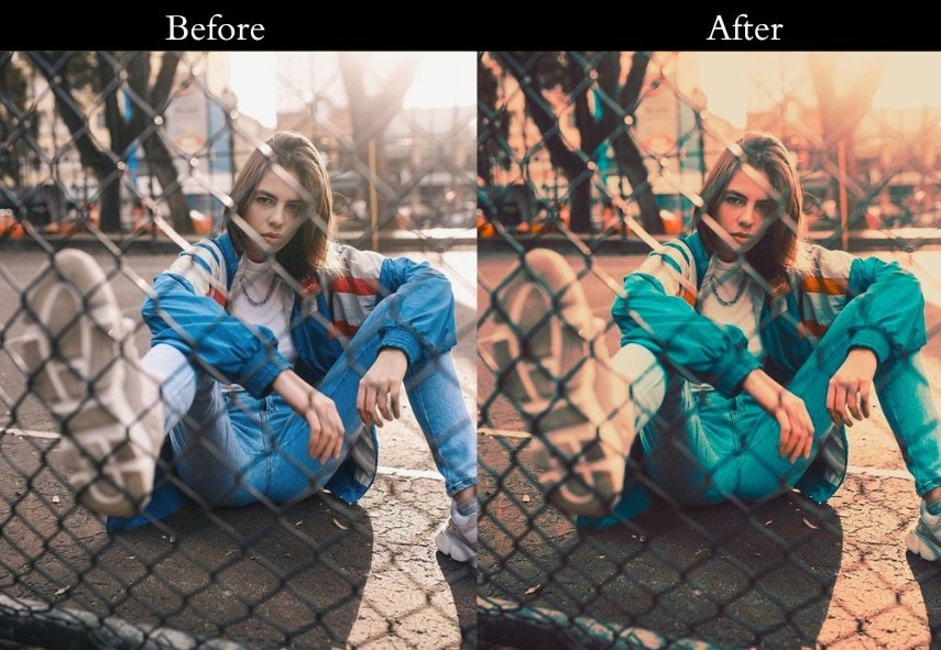 Split Tone Orange & Teal