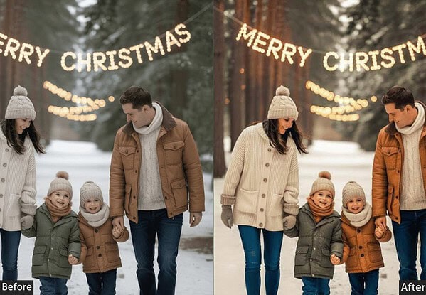 Luxe Gold Christmas Family