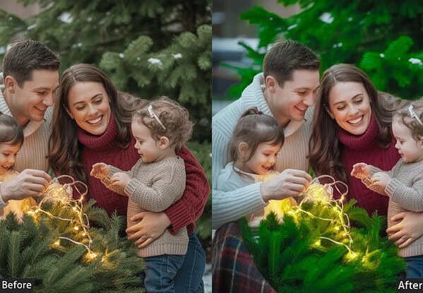 Outdoor Christmas Family