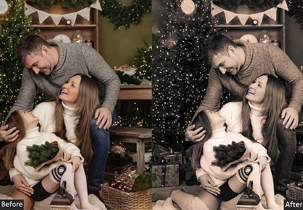 Vintage Christmas Family