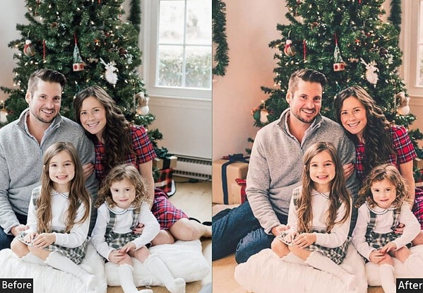 Warm Christmas Family
