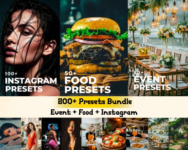 200+ Celebration Combo Presets (Event + Food + Instagram)