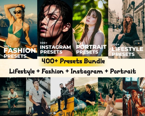 400+ Influencer Presets Combo (Lifestyle + Fashion + Instagram + Portrait)