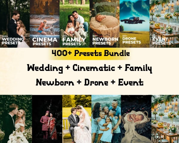 500+ Photographer Combo Presets (Wedding + Cinematic + Family + Newborn + Drone + Event)