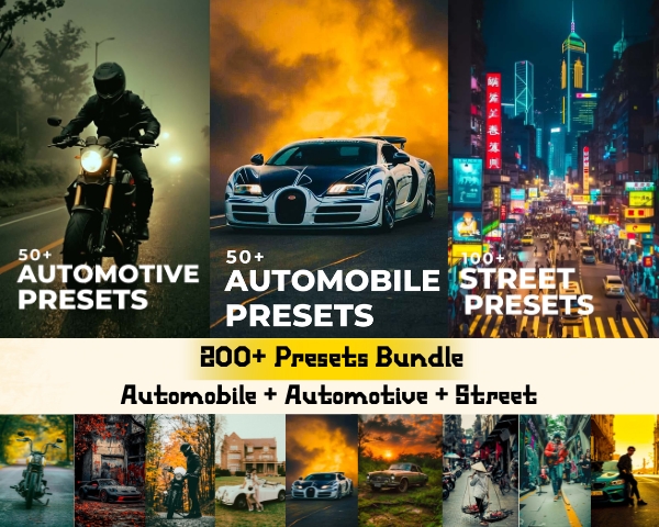 200+ Street Vehicle Combo Presets (Automobile + Automotive + Street)