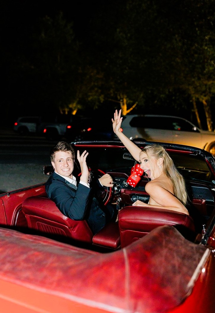 Couple exit pose