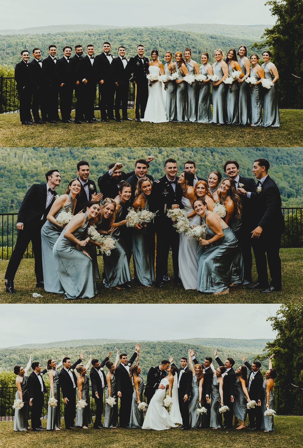 Wedding party lined up
