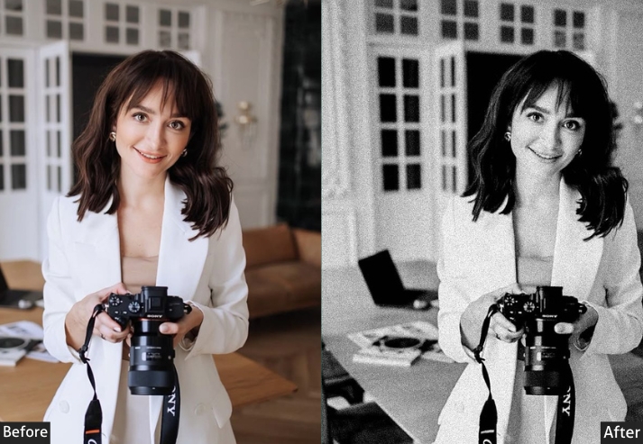 B&W Kodak Portra