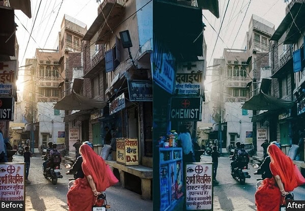 Dark Blue Street Haryana