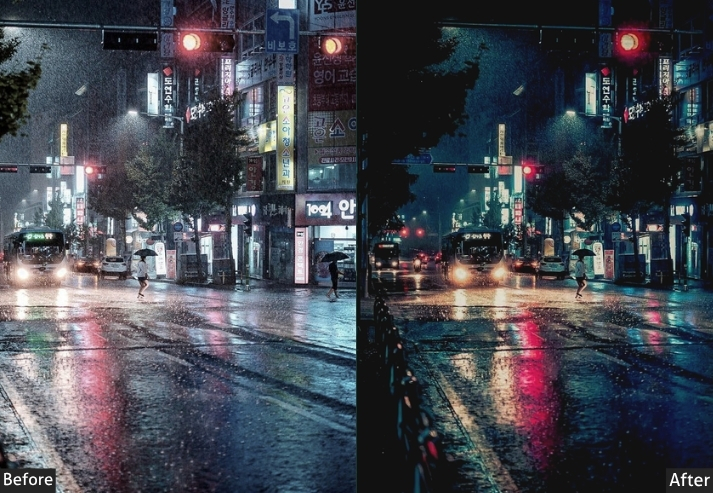 Dark Night Street Korean