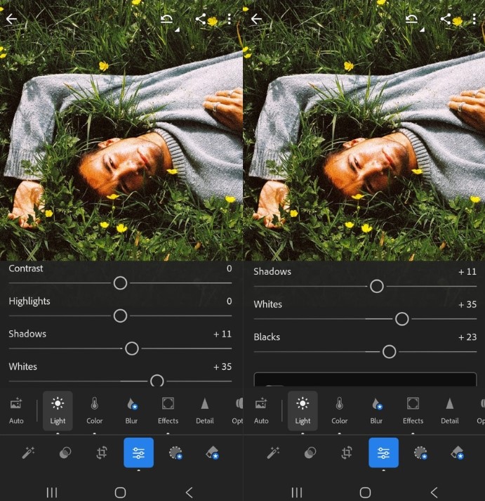 Lightroom Color Adjustment