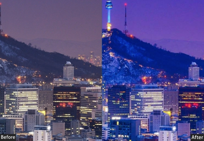 Neon City View Korean