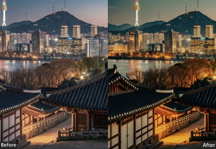 Night View Sky Korean