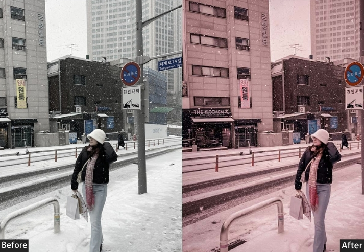 Winter Dusty Rose Korean
