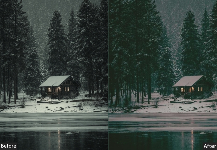 Dark Green Landscape Ai