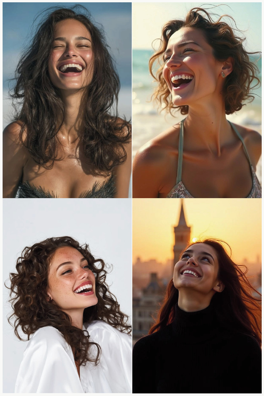 Close-Up, Laughing Candidly