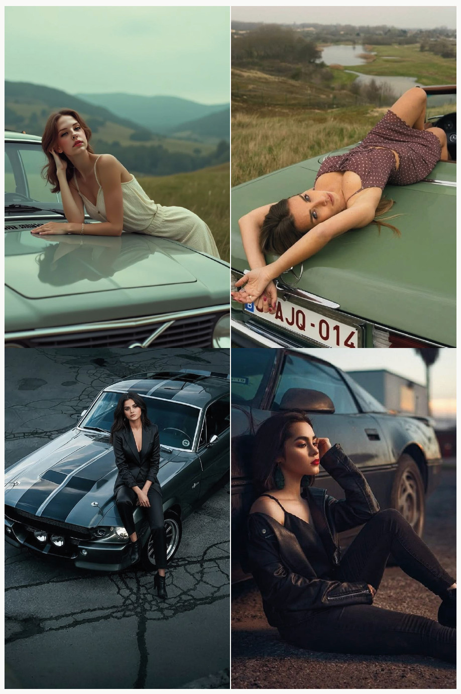 Leaning on a Car