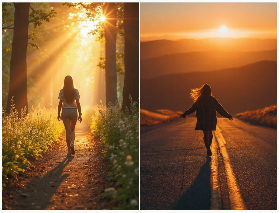 Silhouette, Walking Into Light