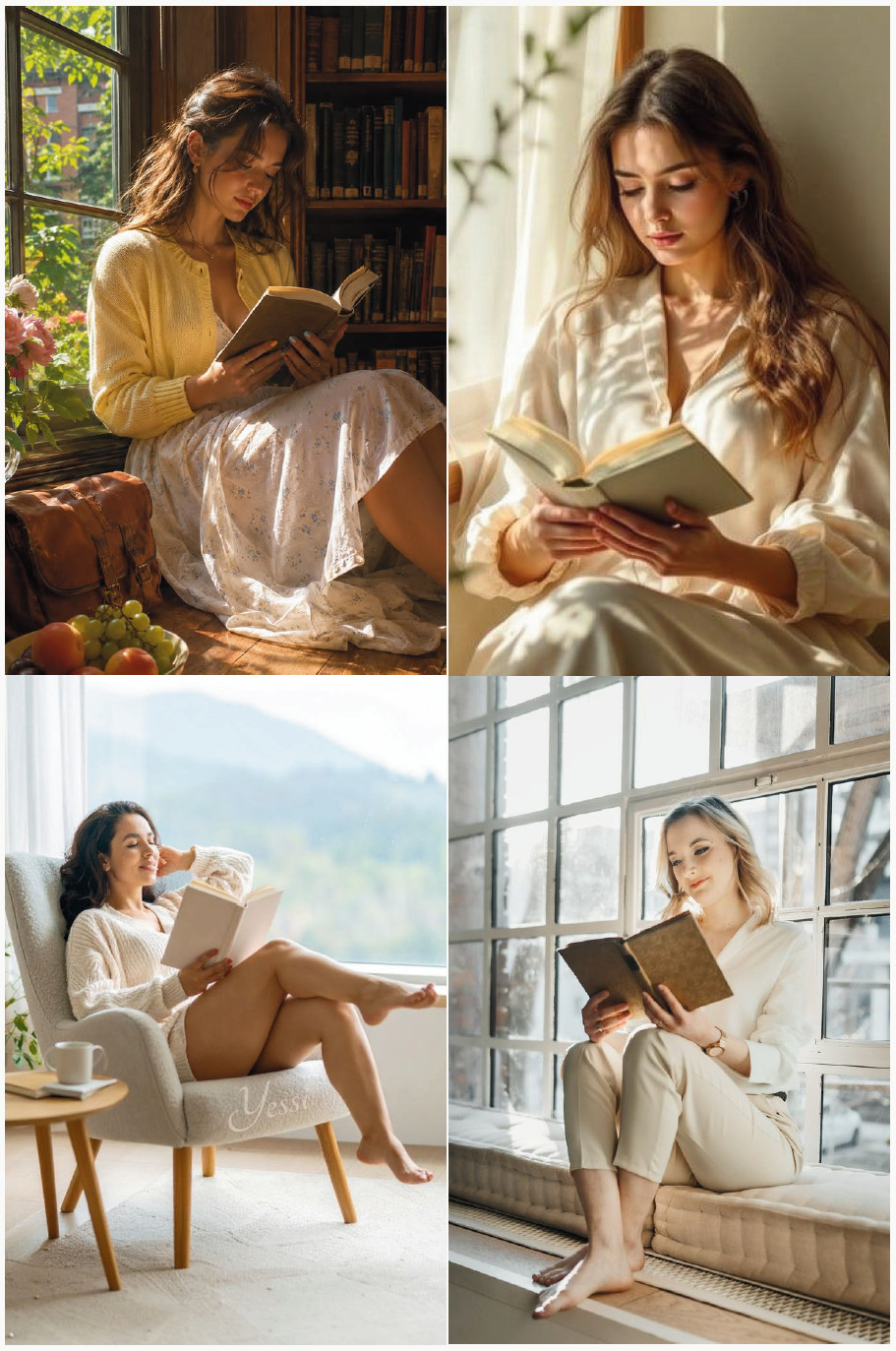 Sitting, Reading a Book