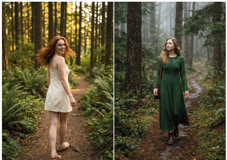 Walking Along a Forest Trail