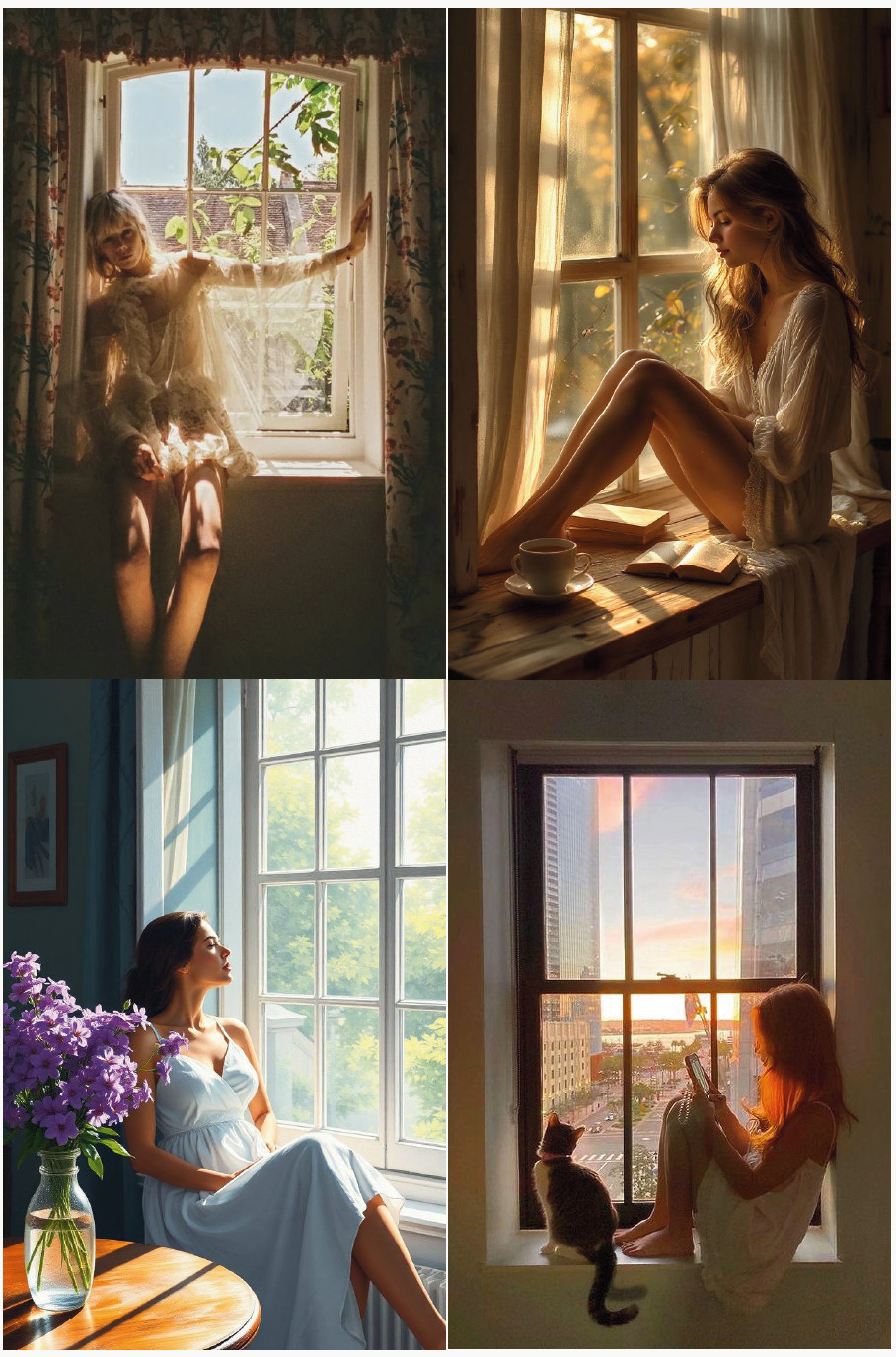 Window Light Silhouette, Seated