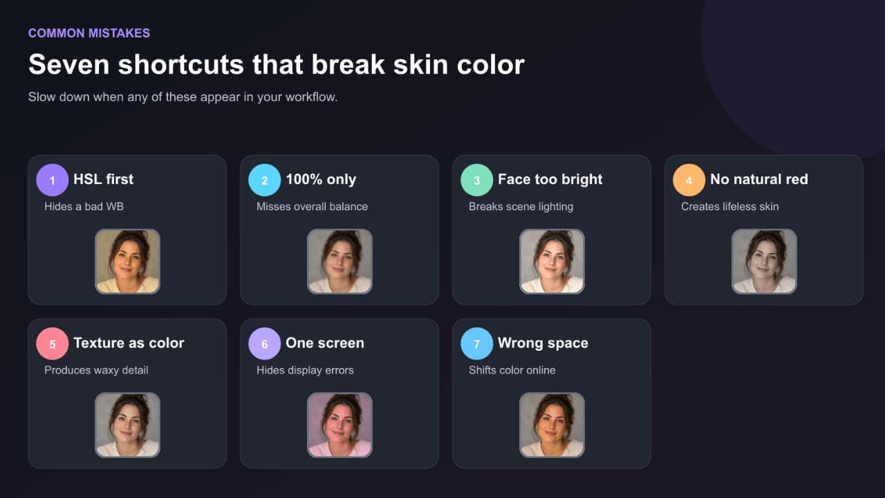Common skin-tone editing mistakes
