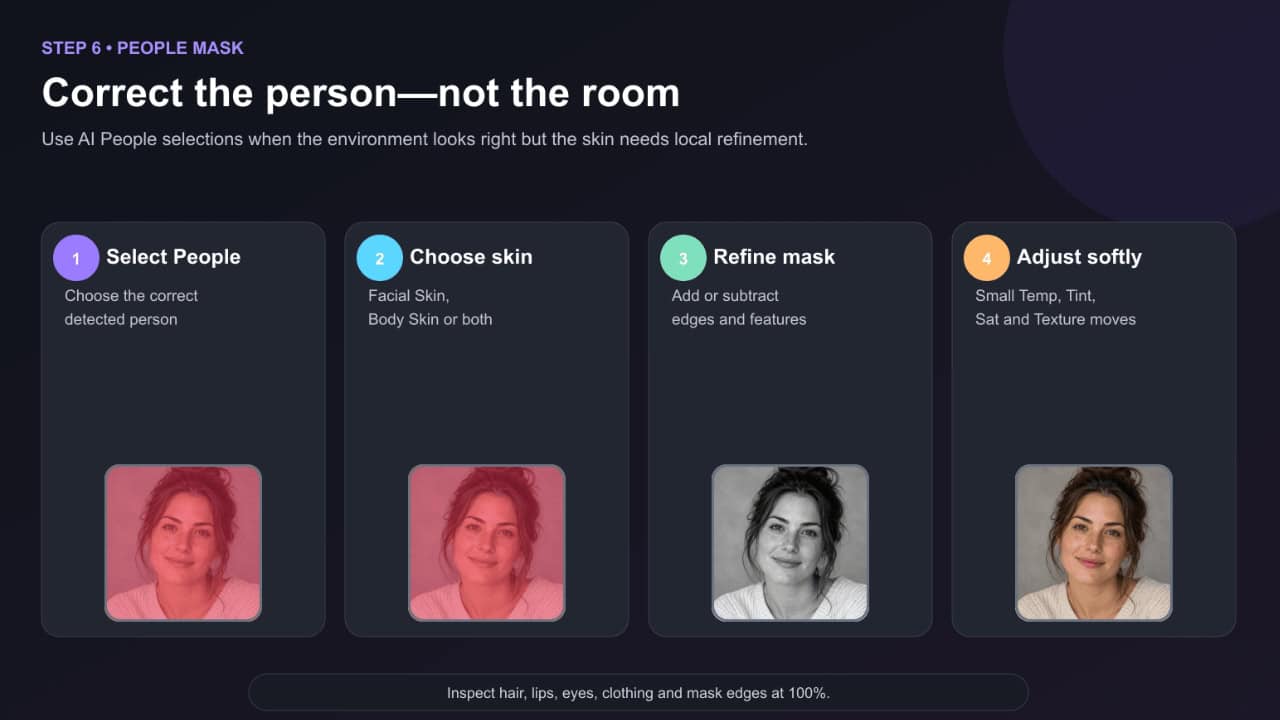 Isolate skin with a People mask