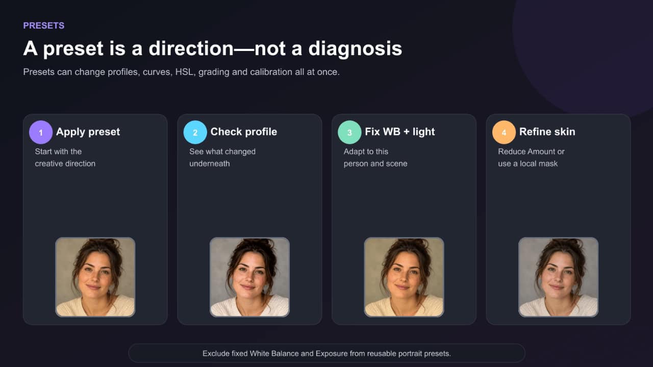 Presets and natural skin tones